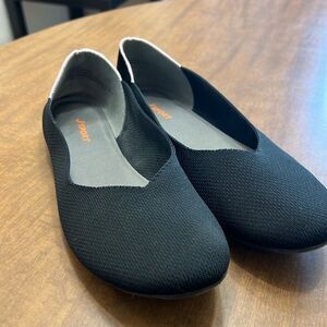 Jsport Doreen Black Knit Ballet Flats Size 10